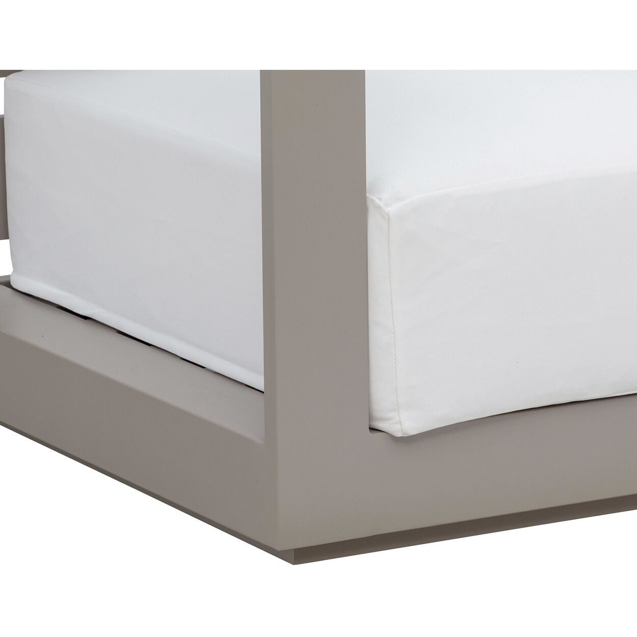 Tavira Greige / Stinson White Outdoor Armchair